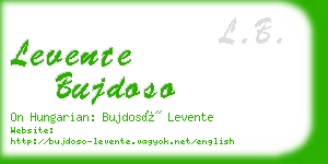 levente bujdoso business card